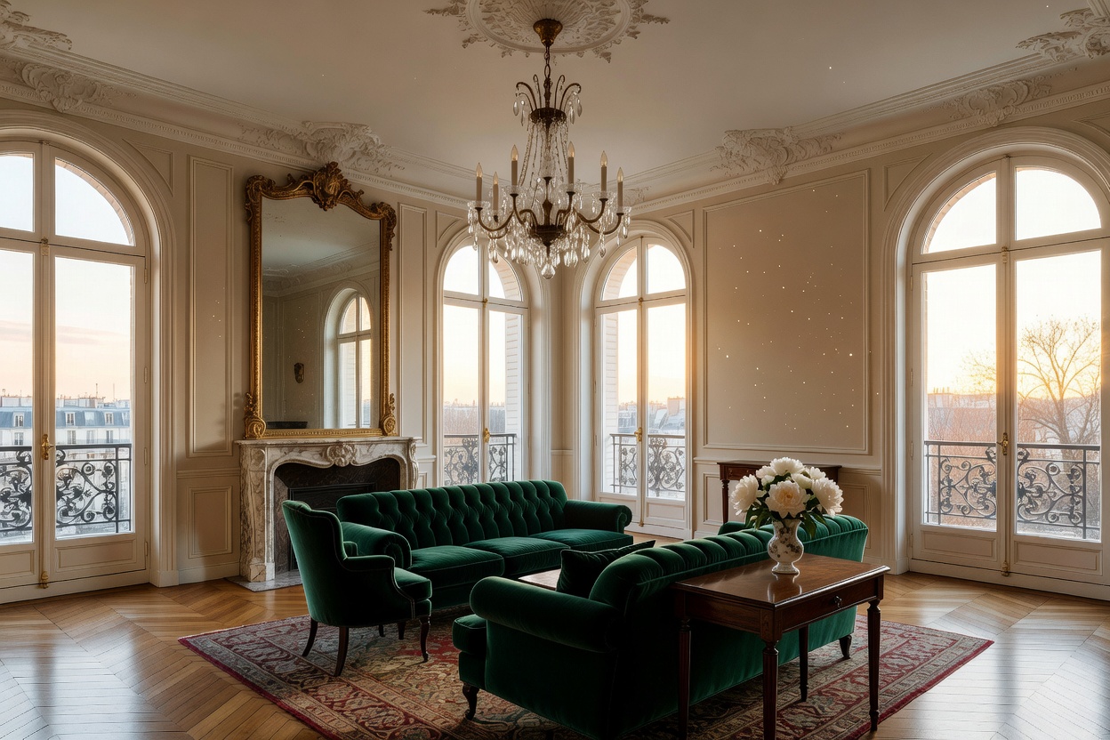 Luxury historic Haussmann apartment in Paris